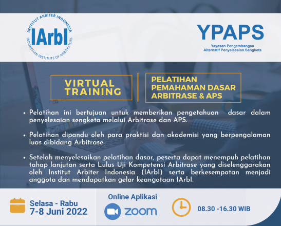 Pelatihan Pemahaman Dasar Arbitrase dan APS