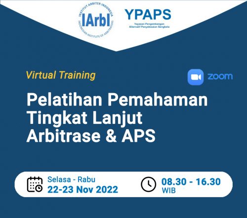 Pelatihan Pemahaman Tingkat Lanjut Arbitrase dan APS