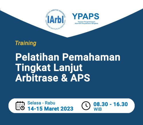Pelatihan Tingkat Lanjut Arbitrase & APS