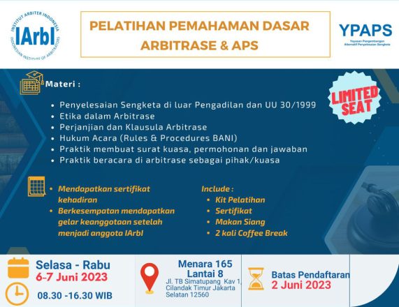 Pelatihan Dasar Arbitrase dan APS